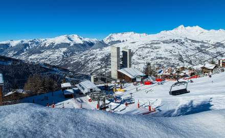 la piste depuis l'hotel 