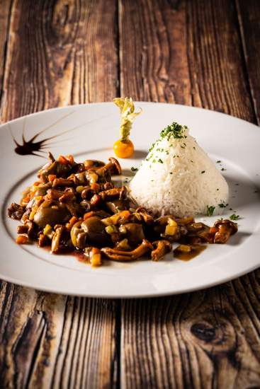 rognons aux girolles et légumes